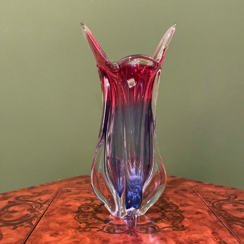 Tall Bohemian crystal vase Brand New Batman